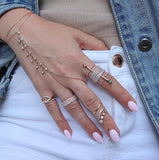 bijou de main colonne strass