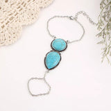 bijou de main pierre originale argenté