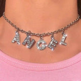 choker strass angel
