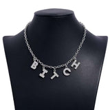 collier choker bitch strass