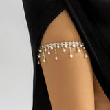 Chaine de cuisse avec strass à perles