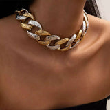 choker bicolore gros maillons